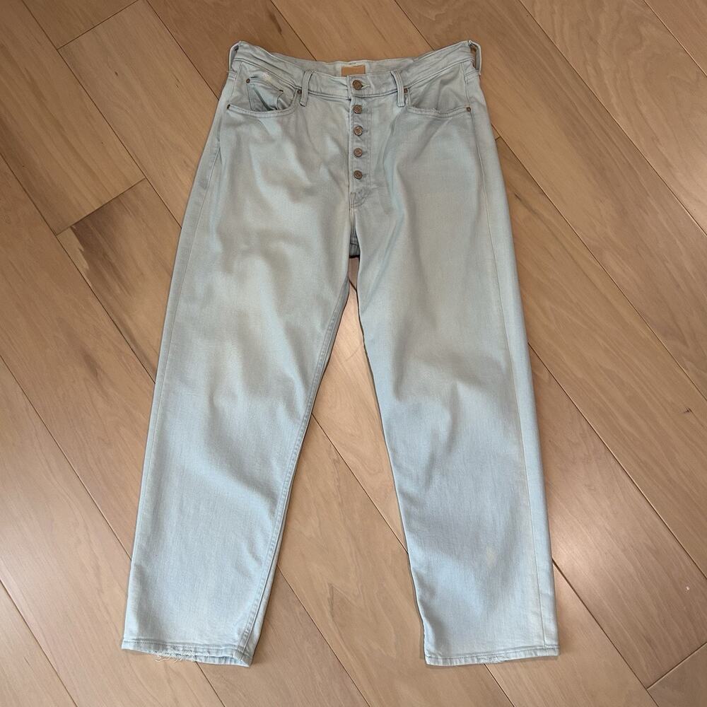 Mother The Pixie Tomcat Ankle Pina Colada Denim Blue Jeans *Flaw Women’s 30